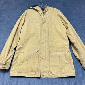 VTG Wilderness Experience Gore-Tex Rain Jacket Mens Large Beige Parka Gorpcore